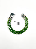 Hetian Jade Customizable Jade Cuban Link Chain – Personalized Length & Width with Natural Jade Beads