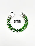 Hetian Jade Customizable Jade Cuban Link Chain – Personalized Length & Width with Natural Jade Beads