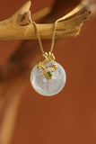 18K Gold Jade Peace Pendant – Refined Design, Exceptional Value