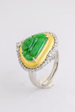 Natural Burmese Jade Buddha Ring in 18K Gold | Wealth, Prosperity & Good Fortune