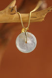 18K Gold Jade Peace Pendant – Refined Design, Exceptional Value
