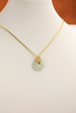 18K Gold Jade Peace Pendant – Refined Design, Exceptional Value