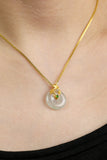 18K Gold Jade Peace Pendant – Refined Design, Exceptional Value