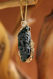 Natural Black Jade Monkey King Pendant Necklace for Women | High-Quality Protection Jewelry