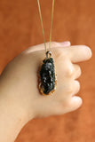 Natural Black Jade Monkey King Pendant Necklace for Women | High-Quality Protection Jewelry