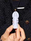 KW Grade A Jewllery Fairies Guanyin White Jade Pendant