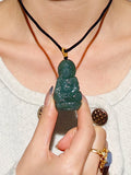 Anhänger aus grüner Jade von KW Grade A Jewllery Fozu