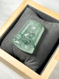 Natural Burmese Jade Landscape Pendant – Serene Mountain & River Design