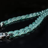 Blaue Wasserjade-Kette mit kubanischer Gliederkette