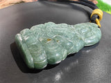 Anhänger aus grüner Jade von KW Grade A Jewllery Fozu