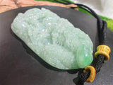 KW Grade A Jewllery Fierce Dragon Green Jade Pendant