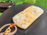 KW Grade A Jewllery Hundred Flowers White&Yellow Jade Pendant