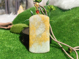 KW Grade A Jewllery Hundred Flowers White&Yellow Jade Pendant