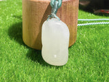 KW Grade A Schmuck Kleine Guanyin Weiß Jade Halskette Anhänger