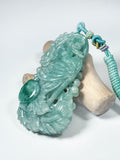 KW Grade A Jewllery Peacock Green Jade Pendant