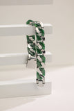 Natural Burmese Jadeite Cuban Link Bracelet – Green Jade & Silver-plated Jewelry