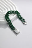Natural Jade Cuban Link Necklace – Premium Handmade Jewelry