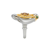 Celestial Guardian Ring with Natural Jade Accents | S925 Sterling Silver