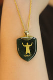 GOAT Soccer Jade Pendant | World Cup Football Necklace | Natural Jadeite Pendant | Sports Jewelry Gift for Soccer Fans